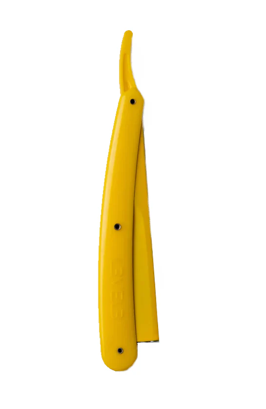 L3VEL3 Yellow folding pocket knife on a white background