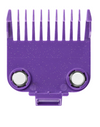 Purple grooming comb attachment on a white background